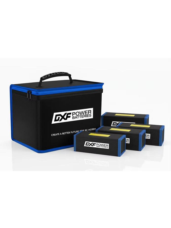 DXF Feuerfeste Lipo-Tasche in Schwarz, explosionsgeschützt und wasserdicht, B/T/H: 215 x 145 x 165 mm, Sicherheitstasche für RC FPV Racing Drone Autobatterien - Bild 4