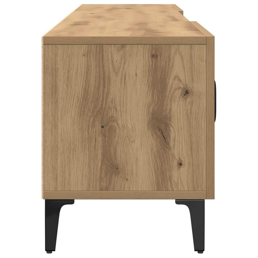 vidaXL TV-Schrank Artisan-Eiche in Braun aus Holzwerkstoff und Metall, B/T/H: 180 x 31,5 x 40 cm - Bild 4