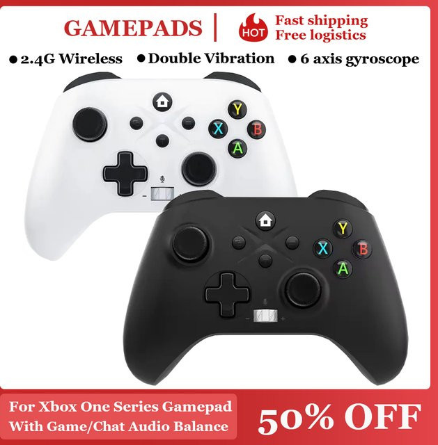 Bonadget Wireless Gamepad für Xbox One und Xbox Series S/X, 2.4G Bluetooth Controller mit Doppel-Vibration, Turbo-Funktion und programmierbaren Tasten - Bild 1