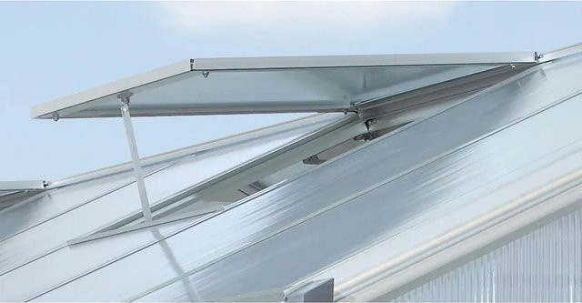 VITAVIA Alu-Dachfenster für Gewächshäuser Zeus und Zeus Comfort, aluminium eloxiert, B/T: 72,9 x 69,1 cm, silberfarben - Bild 1