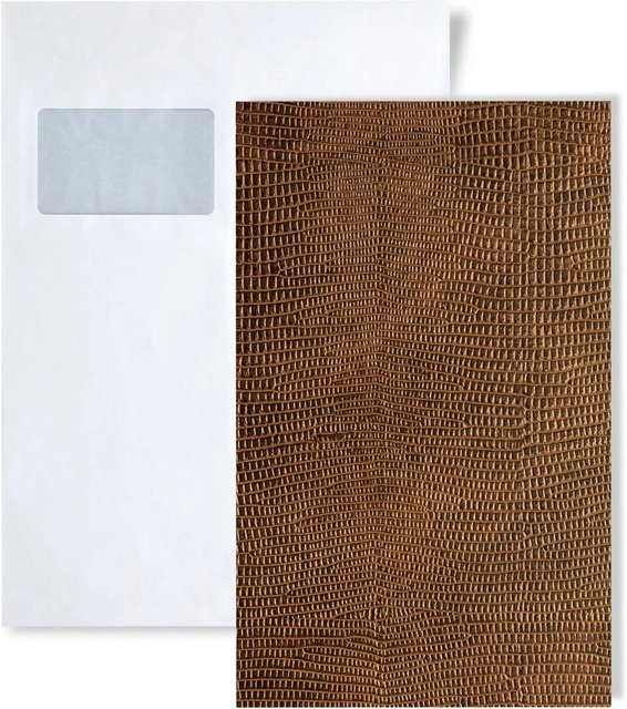 Wallface Wandpaneel Muster LEGUAN COPPER in Copper und Brown, DIN A5 - Bild 1
