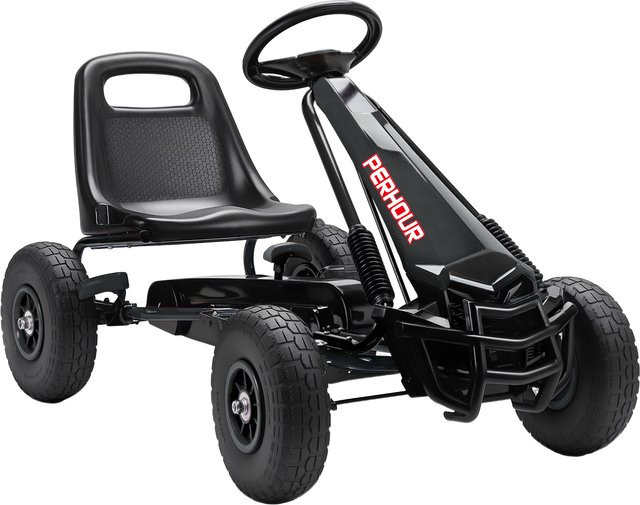 Aosom Go-Kart Tretkart, schwarz, ab 3 Jahre - Bild 1