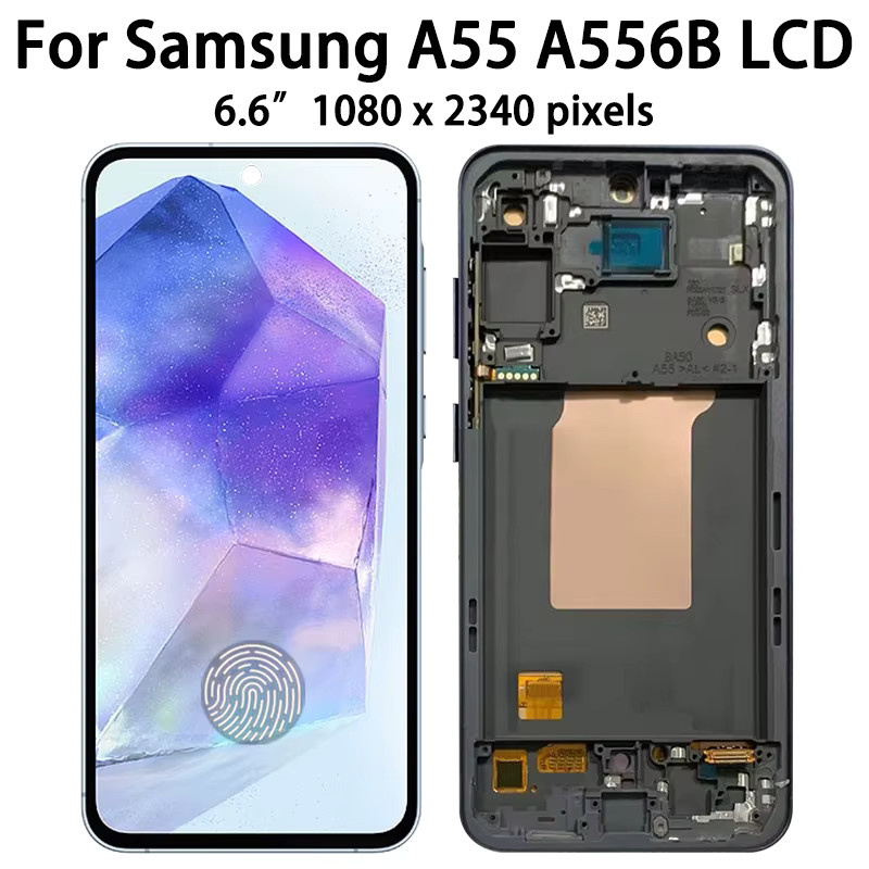 Samsung A55 5G LCD-Display mit Super AMOLED Touchscreen Digitizer und Rahmen in Schwarz, 6,6 Zoll - Bild 3