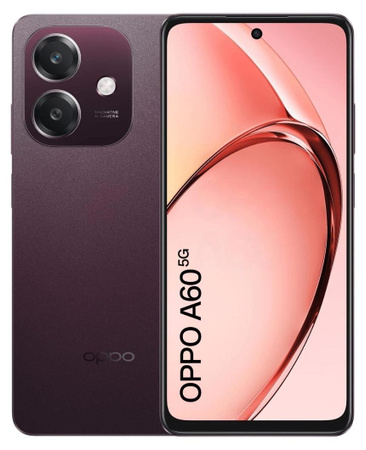 OPPO A60 5G Smartphone mit 128 GB Speicher, 4 GB RAM, 16,9 cm Display und 50 MP Kamera in Schwarz und Rot