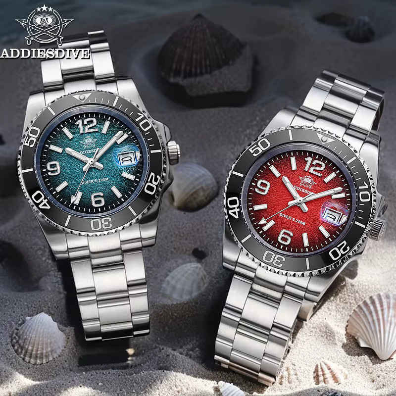 ADDIESDIVE Armbanduhr Quarz, Edelstahl, Blau, Herren - Bild 5