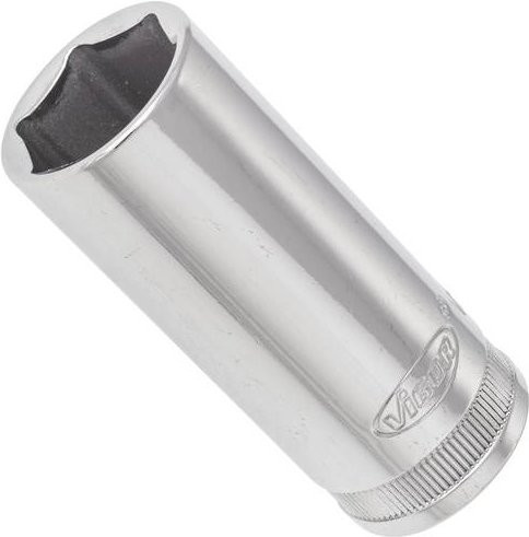 Vigour Steckschlüsseleinsatz V2315N mit 3/8 Zoll Innenvierkant Antrieb und 19 mm Außensechskant Profil in Silber, Gesamtlänge: 6,3 cm - Bild 1