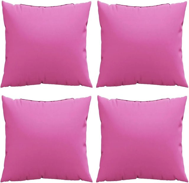 vidaXL Streupillows Set 4 Stück Rosa aus Polyesterstoff, B/T/H: 60 x 60 x 60 cm - Bild 1