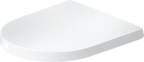 Duravit WC-Sitz Balconn Compact in Weiß, D-Form, abnehmbar, ohne Absenkautomatik, B/T: 37 x 54 cm - Bild 1