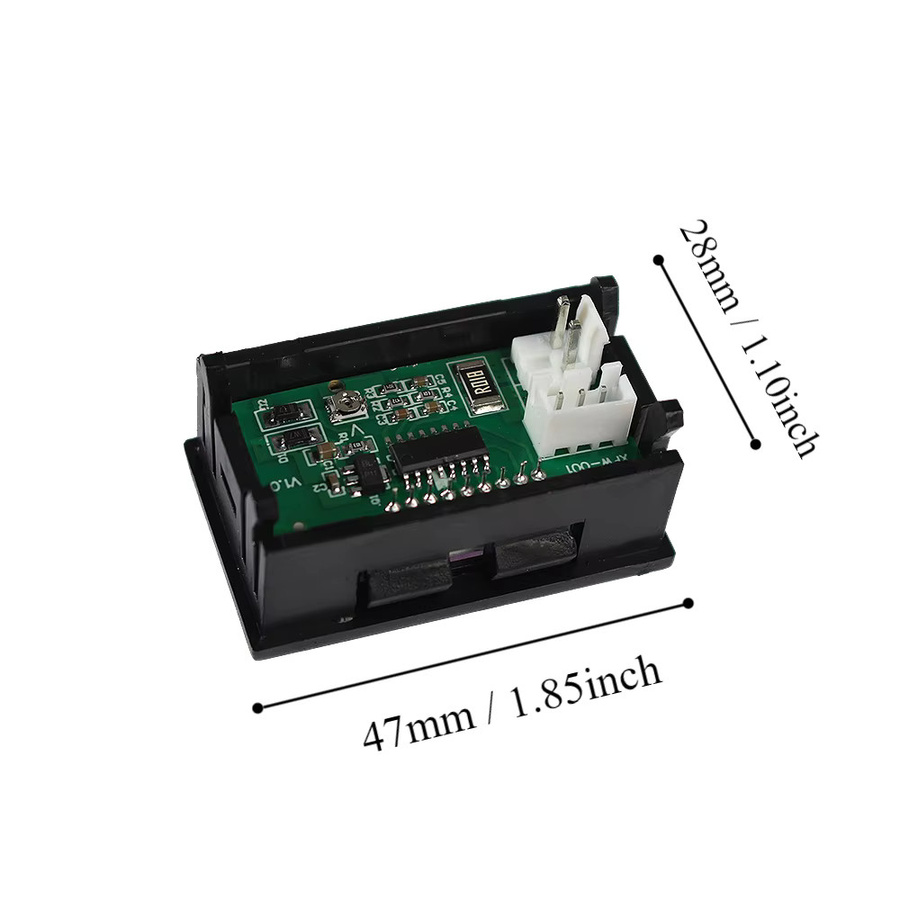 DSN-VC288 Digitales Voltmeter und Amperemeter zur Messung von Spannung und Strom, DC 100V 10A, in Rot und Blau - Bild 2