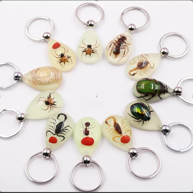 FloraSert Schlüsselanhänger Insekten, Epoxidharz, 6er-Set, Unisex - Bild 1