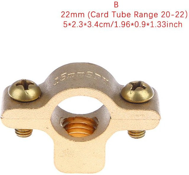 High Spirits Messing Rohrklammer M10 Halterung für Außendurchmesser 22 mm in Gold/Gelb - Bild 1