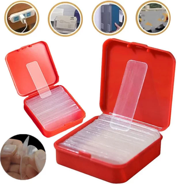 SCESSPACK Doppelseitiges Klebeband, transparent, wiederverwendbar und wasserdicht, spurlos selbstklebend für Haushaltsgeräte - Bild 1
