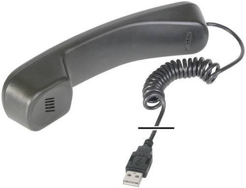 Digitus USB Skype Telefonhörer Headset in Schwarz - Bild 1