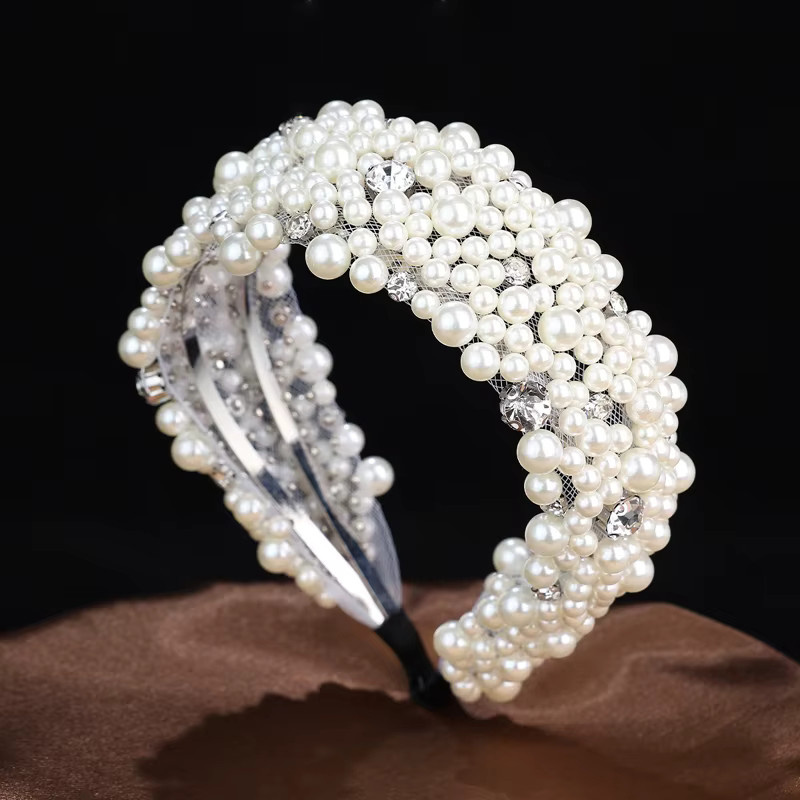 FirstStar Stirnband, Perle, Kristall, Weiß, Damen - Bild 4