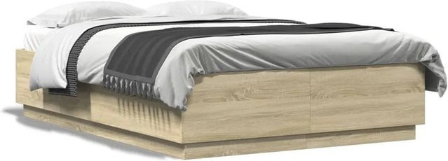 vidaXL Bettgestell Sonoma-Eiche aus Holzwerkstoff, B/T/H: 140 x 200 x 40 cm - Bild 1