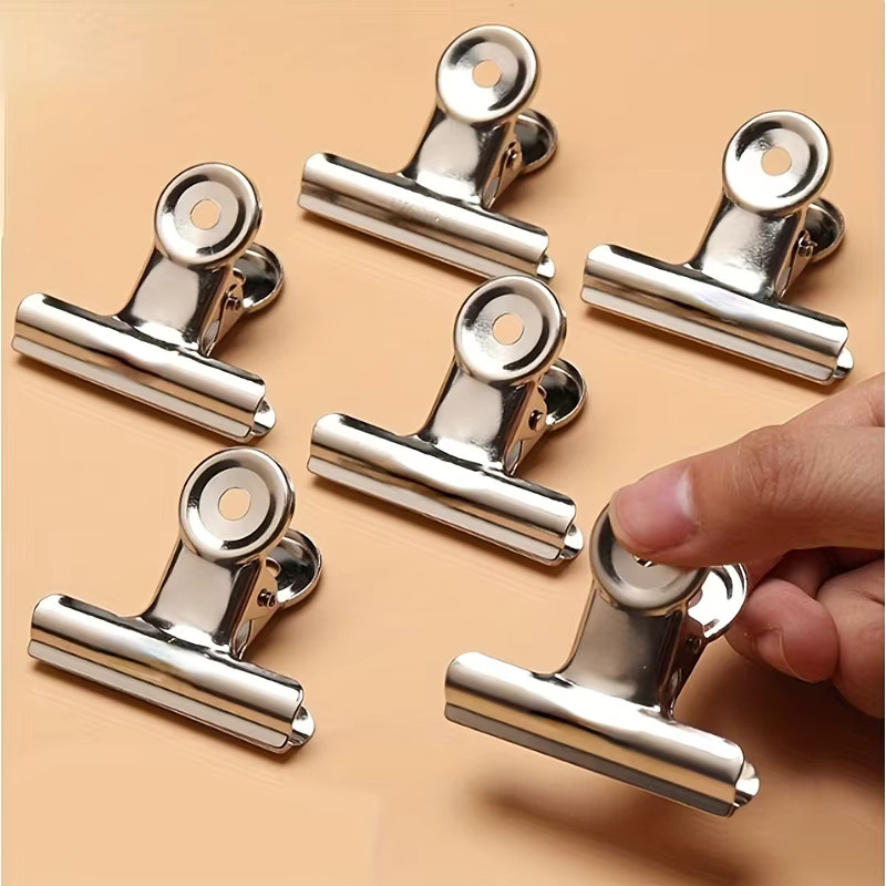 6er-Set Multifunktionale Chip Clips aus Metall in Silber für Haushalt, Büro und Schule - Bild 2