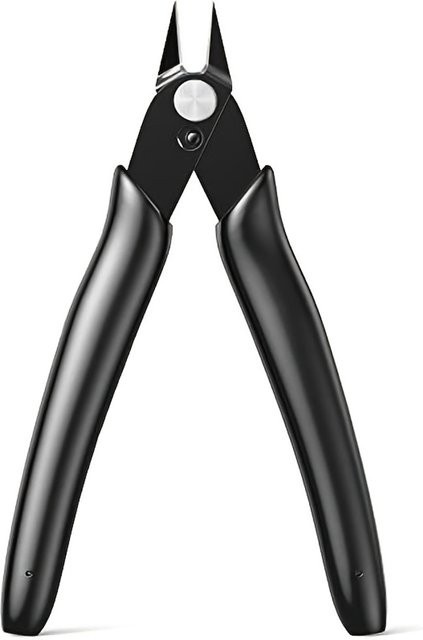 NIUXIANG Micro-Flush-Kabelbinder-Schneider in Schwarz, Präzisions-Drahtschneider und kleiner Seitenschneider für Elektronik und Schmuckherstellung, Länge: 12,7 cm - Bild 1