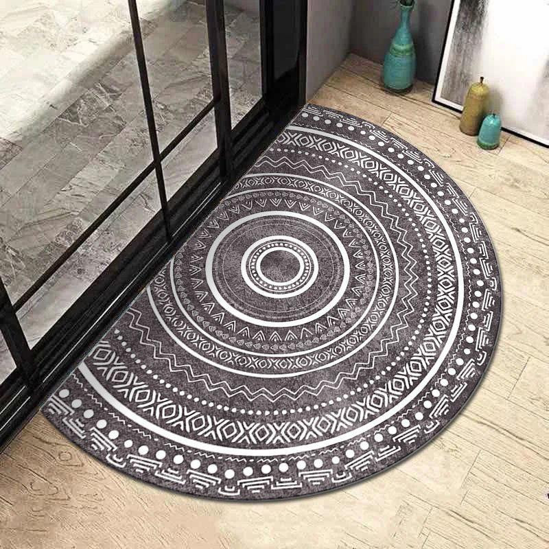 Halbrunde Eingangsfußmatte Yiran Furniture im nordischen Design, Anti-Rutsch-Matte für Foyer und Haushaltseingang, Breite: 60 cm, Tiefe: 90 cm - Bild 2