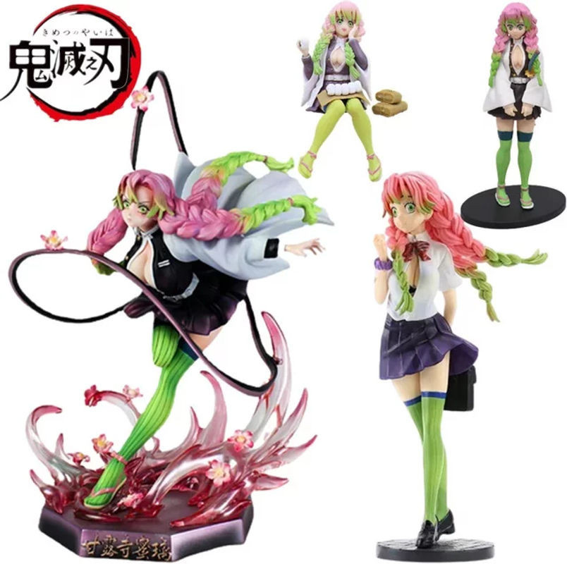 Bandai Demon Slayer Anime Figuren Kanroji Mitsuri, Shinobu, Iguro Obanai und Muichiro Spielzeug in Mehrfarbig aus Kunststoff - Bild 1