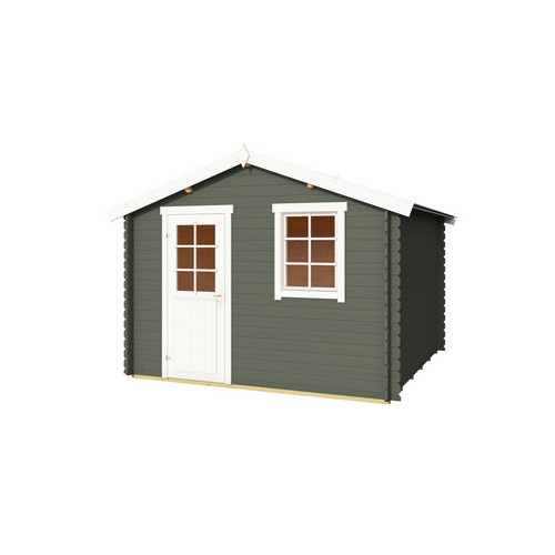 Lasita Gartenhaus Wels in Grüngrau mit Außenmaßen B: 339,8 cm, H: 245,1 cm, T: 320 cm - Bild 2