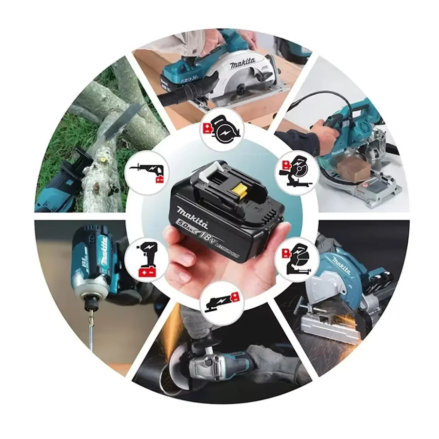 Makita 18V Akku in Schwarz für BL1830B BL1850B BL1850 BL1840 BL1860 BL1815 mit 6Ah - Bild 5