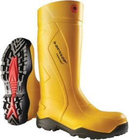 Dunlop Sicherheitsstiefel Purofort+ S5 in Gelb mit Stahlkappe und Stahlsohle Gr. 40 - Bild 1