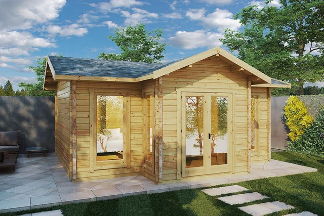 Gartenhaus Eamon aus Holz mit Satteldach, Außenmaß B: 6 m, T: 4 m - Bild 1
