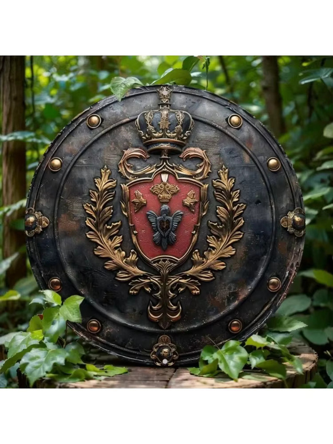 Runde Aluminium-Wandkunst von Royal Knight in Multicolour, geometrische Metalldekoration mit Durchmesser: 20 cm - Bild 5