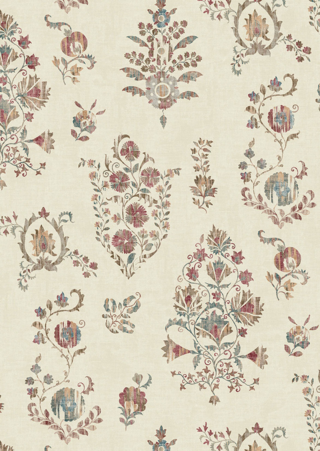 Lewis & Wood Tapete Sicilia Document mit floralem Vintage-Design in Multicolour - Bild 1