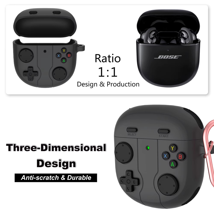 Vogue Creativity Schutzhülle für Bose QuietComfort Ultra und Ultra Earbuds 2. Generation in Schwarz und Grau - Bild 3