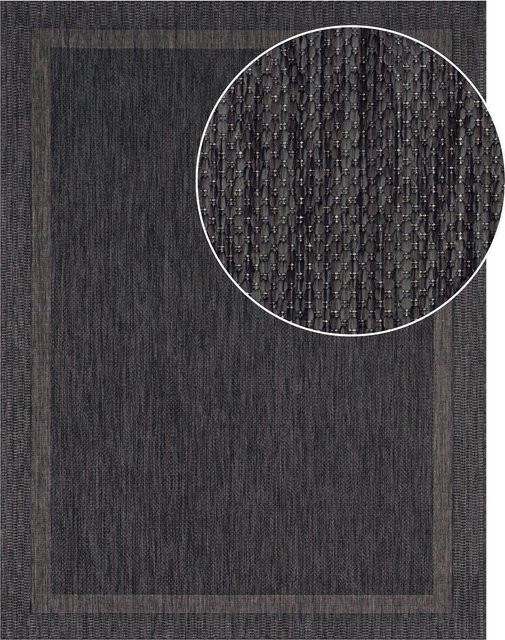 In- & Outdoor-Teppich Romana Anthrazit B/T: 80 x 150 cm - Bild 1