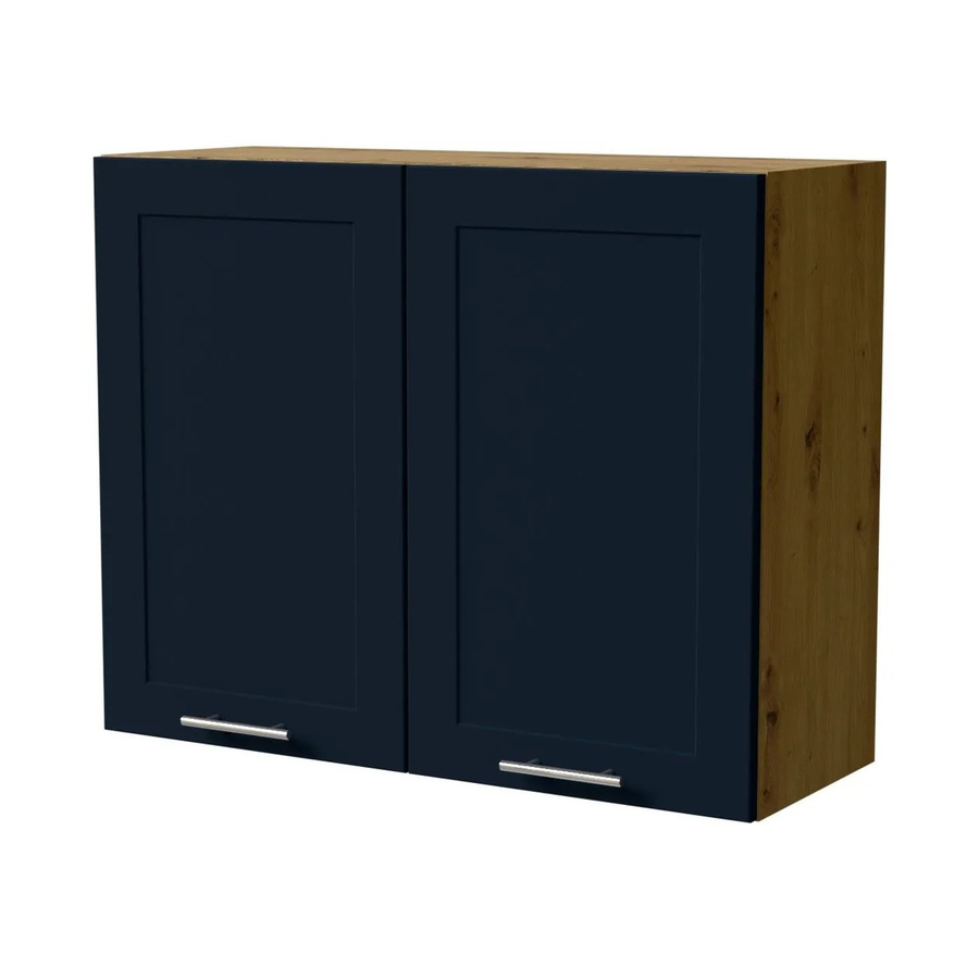 Feldmann-Wohnen Hängeschrank Oslo W3/90 Küchenschrank in Eiche Artisan und Indigo Matt, B/T/H: 90 x 32,5 x 72 cm - Bild 2