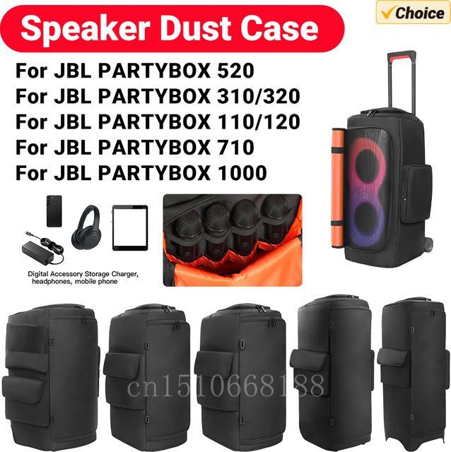 ALLOYSEED Staubschutzhülle für JBL PartyBox 1000/710/520/320/310/120/110, Wasserdichte Schutztasche, Schwarz - Bild 1