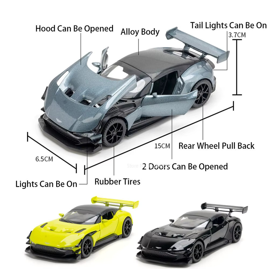 RMZ city Vulcan Valkyrie Spielzeugauto, Maßstab 1:32, Metall, mit Licht und Sound - Bild 2