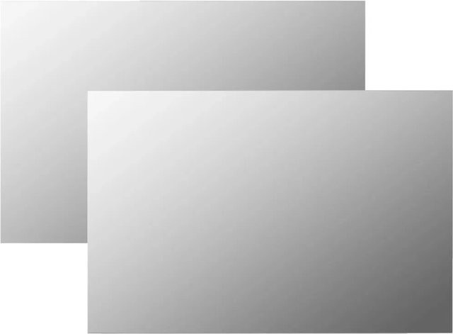 vidaXL Wandspiegel Set aus 2 Stück, rechteckig, Glas, transparent, B: 60 cm, H: 40 cm - Bild 1