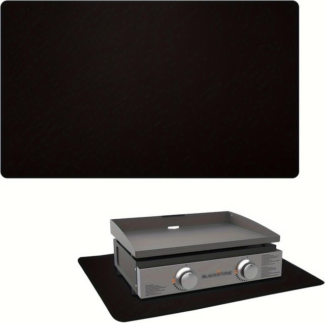 Feuerfeste Grillmatte Musk als flammhemmende und rutschfeste Unterlage für Grill, Holzofen oder Weihrauchbrenner, Farbe: Schwarz, B/T: 127 x 91 cm - Bild 1