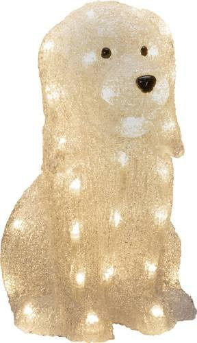 Konstsmide Acryl-Figur Hund mit warmweißem LED-Licht für Weihnachten und Winter - Bild 1