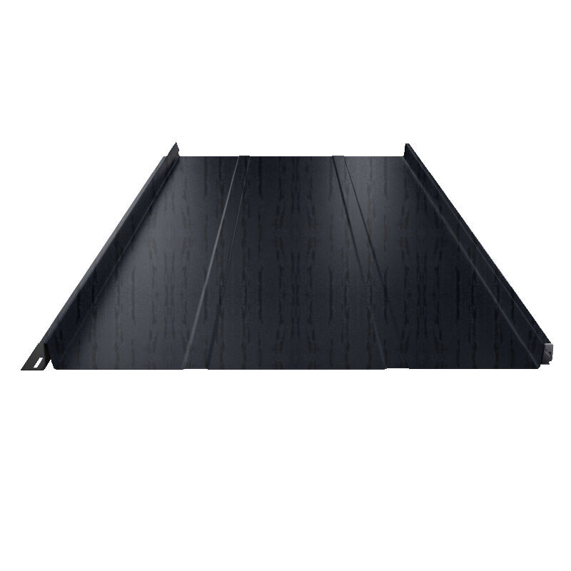 ThyssenKrupp Wood Stehfalz Terrano Dach und Wand aus Stahl in Schwarz, Breite: 52,5 cm - Bild 1
