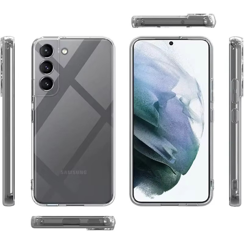 Luxus Silikon Hülle für Samsung Galaxy S25 S24 S23 S22 S21 Ultra Plus FE in Transparent - Bild 4
