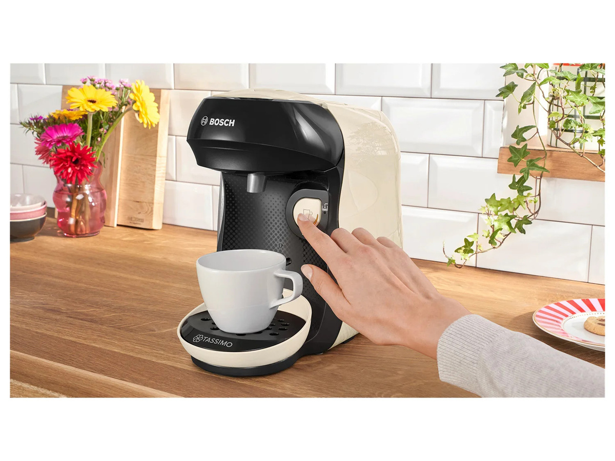 Bosch Tassimo Happy TAS107E Kapselmaschine in Beige und Schwarz - Bild 2