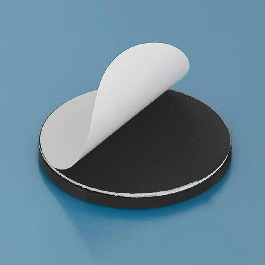 Lanzhong home life Selbstklebende Scheibenmagnete aus Gummi, rund, schwarz, Durchmesser: 20 mm, Dicke: 2 mm, 300 Stück - Bild 2