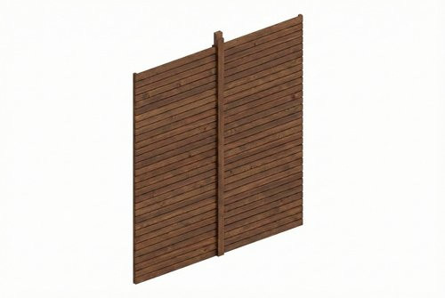 SKANHOLZ Carport-Rückwand aus Fichte in Nussbaum Braun, B: 363 cm, H: 330 cm, T: 12 cm - Bild 1