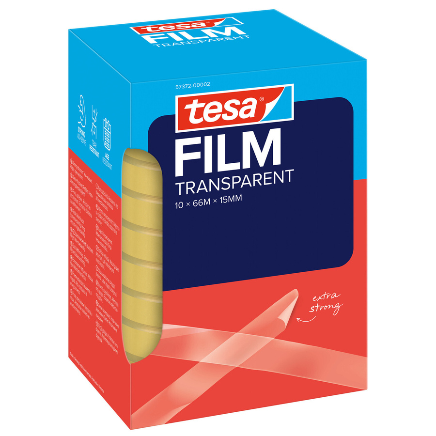 tesafilm Klebefilm von Tesa in Transparent, 10er Packung, Breite: 15 mm, Länge: 66 m - Bild 4