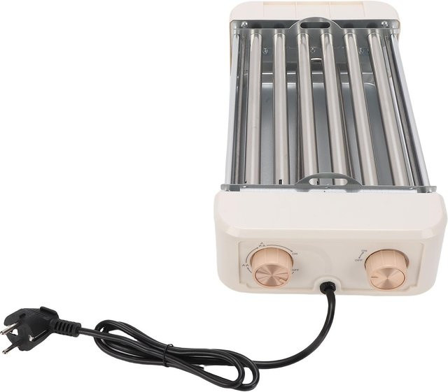 Aimo Elektrischer Hot Dog Roller 550W mit 6 Röhren, Weiß, Vollautomatisch und Multifunktional - Bild 1