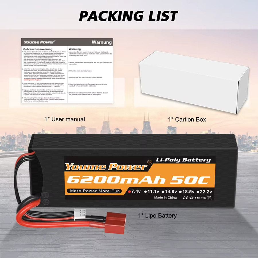 Youme Lipo Batterie, RC Teile, Hard Case - Bild 4