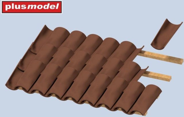 plusmodel Dachziegel italienischer Typ, Braun, 140-teiliges Set - Bild 1