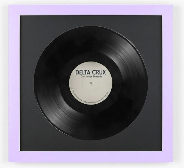 K-Möbel Schallplatten Rahmen Set in Flieder mit schwarzem Passepartout für deine Vinyl, 2er Set, B/H: 40 x 40 cm - Bild 1