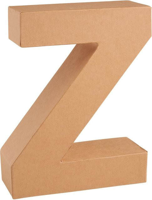 KNORR prandell Papp-Buchstabe Z in Braun zur Tischdekoration für Geburt & Taufe - Bild 1
