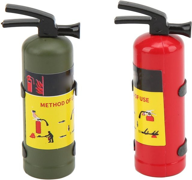 Simulierter Feuerlöscher, RC Auto Dekoration Zubehör, Rot und Grün, Black - Bild 1