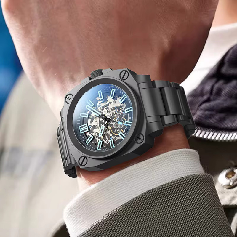FeelNever Armbanduhr Automatik, Edelstahl, Blau, Herren - Bild 4